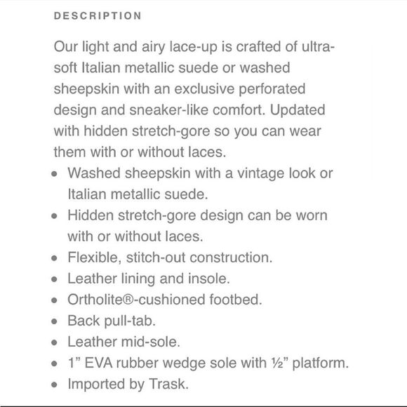 Trask Lena Camouflage Metallic Perforated Sneakers 7 new with box silver fun - Picture 10 of 10